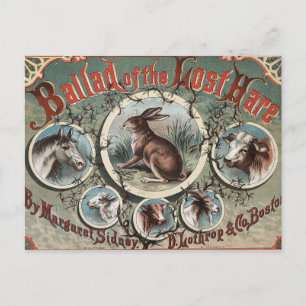 Klassische Ballade der verlorenen Hare Postkarte