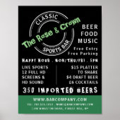 Klassische Bar-Logos, Pub/Brauerei Poster (Vorne)
