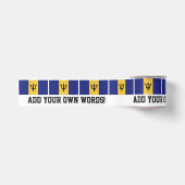 Klassische Barbados-Flagge Satinband (Vorderseite)