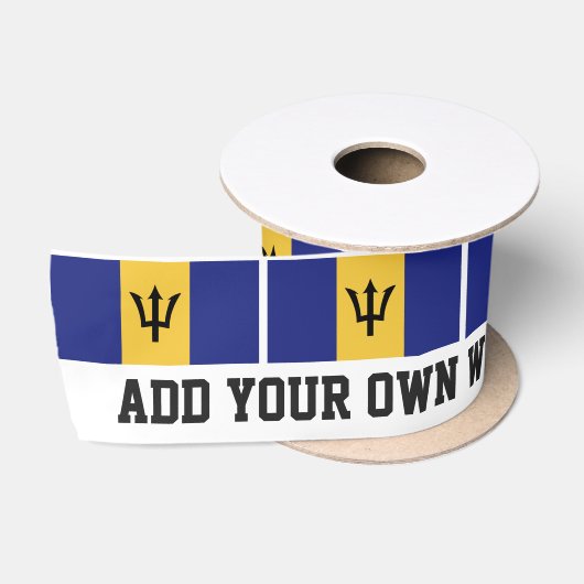 Klassische Barbados-Flagge Satinband (Spule)