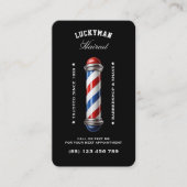 Klassische Barber Pole Red White Blue Loyalty Card Visitenkarte (Vorderseite)