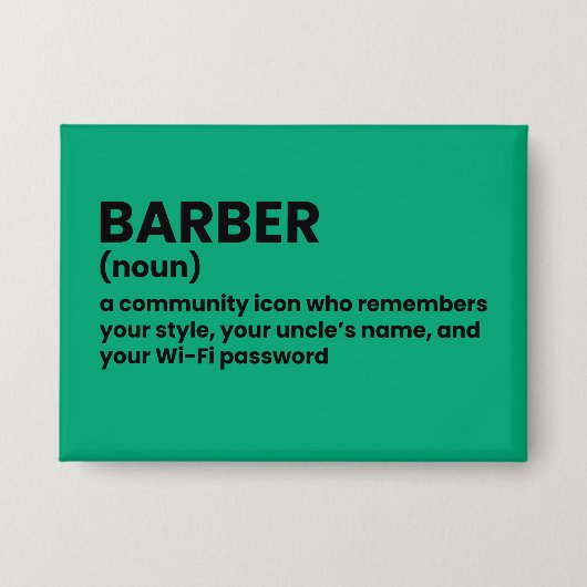 Klassische Barberdefinition Button (Vorderseite)