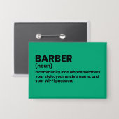 Klassische Barberdefinition Button (Vorderseite/Rückseite)
