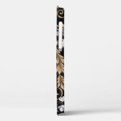 Klassische barocke Blume: schwarzer Hintergrund. Case-Mate iPhone Hülle (Rückseite / Links)