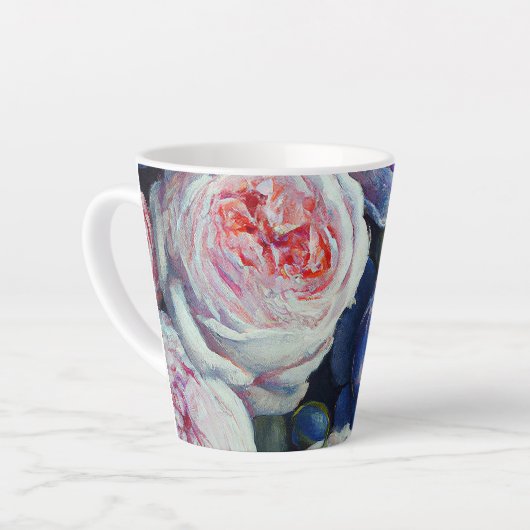 Klassische barocke Rose Blumendesign Milchtasse (Linke Ecke)