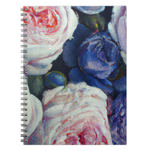Klassische barocke Rose Blumendesign Notizblock