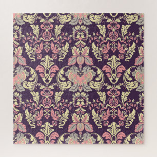 Klassische barocke, vintage Blumenmuster Tapete. Puzzle