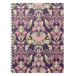 Klassische barocke, Vintage Tapete mit Blumen. Notizblock