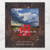 Klassische Barockstil Weinetikett (Einzelnes Label)