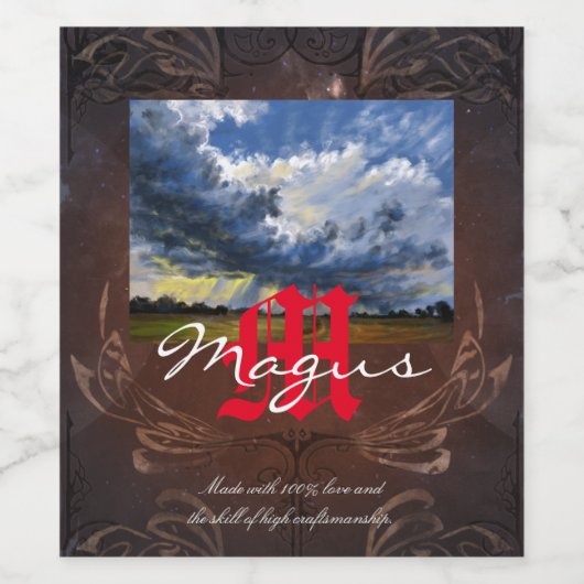 Klassische Barockstil Weinetikett (Einzelnes Label)