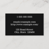 Klassische Barrister auf der juristischen Visitenk Visitenkarte (Rückseite)