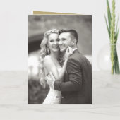 Klassische Bars Doppelmonogramm Modernes Foto Hoch Dankeskarte (Rückseite)