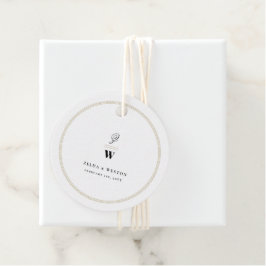 Klassische Bars Doppelmonogramm Modernes Foto Hoch Geschenkanhänger