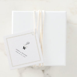 Klassische Bars Doppelmonogramm Modernes Foto Hoch Geschenkanhänger