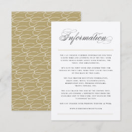 Klassische Bars-Informationen Hochzeitkarte Einladung