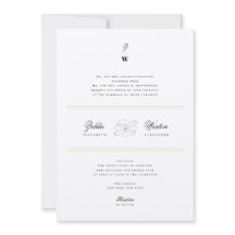 Klassische Bars Linien Doppelmonogramm Moderne Hoc