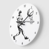 Klassische Baseball-Batter-Wall-Uhr Große Wanduhr (Winkel)