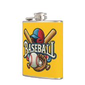 Klassische Baseball Essentials / Stilvolle Retro L Flachmann (Links)