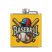 Klassische Baseball Essentials / Stilvolle Retro L Flachmann (Rückseite)
