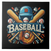 Klassische Baseball Essentials / Stilvolle Retro L Fliese (Vorderseite)