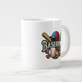 Klassische Baseball Essentials / Stilvolle Retro L Jumbo-Tasse (Vorderseite Rechts)