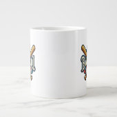 Klassische Baseball Essentials / Stilvolle Retro L Jumbo-Tasse (Vorderseite)