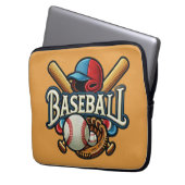 Klassische Baseball Essentials / Stilvolle Retro L Laptopschutzhülle (Vorderseite Links)