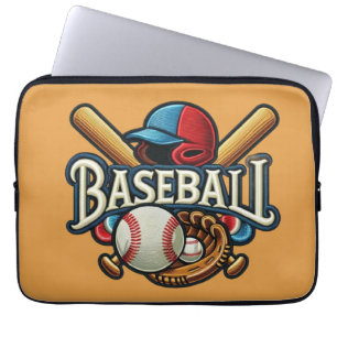 Klassische Baseball Essentials / Stilvolle Retro L Laptopschutzhülle