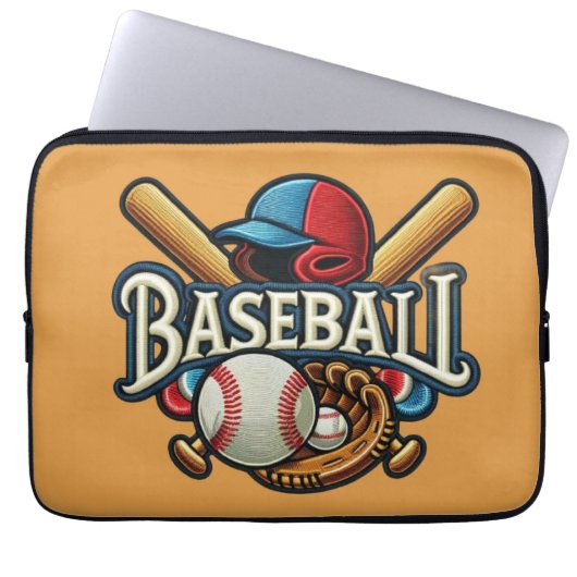Klassische Baseball Essentials / Stilvolle Retro L Laptopschutzhülle (Vorderseite)
