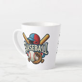 Klassische Baseball Essentials / Stilvolle Retro L Milchtasse (Linke Ecke)