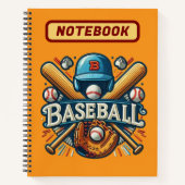 Klassische Baseball Essentials / Stilvolle Retro L Notizblock (Vorderseite)