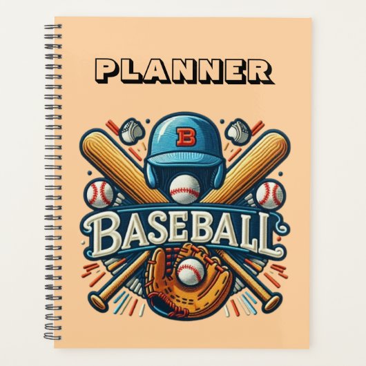 Klassische Baseball Essentials / Stilvolle Retro L Planer (Vorderseite)