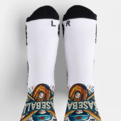Klassische Baseball Essentials / Stilvolle Retro L Socken (Oben)
