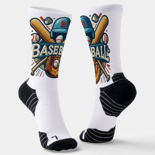 Klassische Baseball Essentials / Stilvolle Retro L Socken (Gewinkelt)