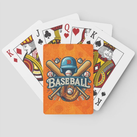 Klassische Baseball Essentials / Stilvolle Retro L Spielkarten (Rückseite)