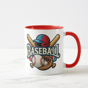 Klassische Baseball Essentials / Stilvolle Retro L Tasse