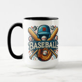 Klassische Baseball Essentials / Stilvolle Retro L Tasse (Links)