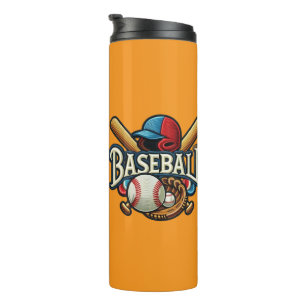 Klassische Baseball Essentials / Stilvolle Retro L Thermosbecher