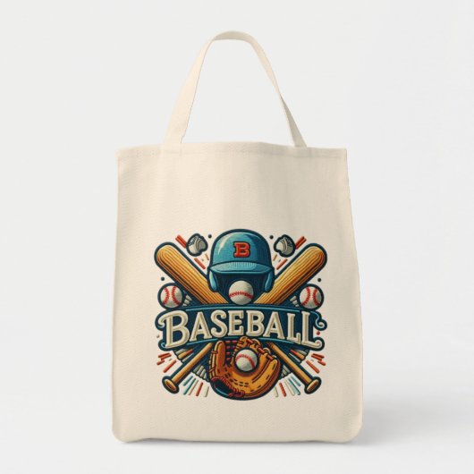 Klassische Baseball Essentials / Stilvolle Retro L Tragetasche (Vorne)