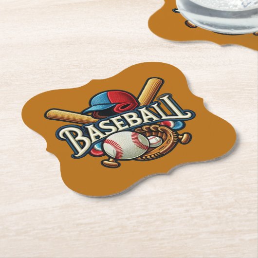 Klassische Baseball Essentials / Stilvolle Retro L Untersetzer (angewinkelt)