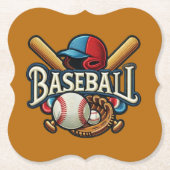 Klassische Baseball Essentials / Stilvolle Retro L Untersetzer (Vorderseite)