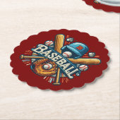 Klassische Baseball Essentials / Stilvolle Retro L Untersetzer (angewinkelt)