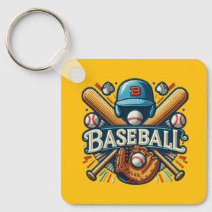 Klassische Baseball-Essentials / Stylische Retro-L Schlüsselanhänger
