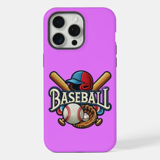 Klassische Baseball-Essentials / Stylischer Retro- iPhone Hülle (Rückseite)