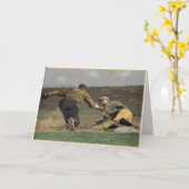 Klassische Baseball-Grüße Karte (Gelbe Blume)