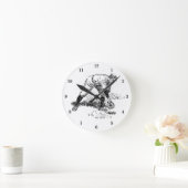 Klassische Baseballmauer Runde Wanduhr (Zuhause)