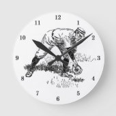 Klassische Baseballmauer Runde Wanduhr (Vorderseite)