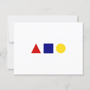 Klassische Bauhaus Kolorierte Geometrische Kunst Postkarte