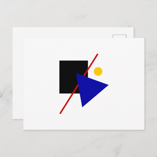 Klassische Bauhaus-Kunstkomposition Postkarte (Vorne/Hinten)