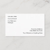 Klassische Bauleistungen Moderne Visitenkarten Visitenkarte (Rückseite)